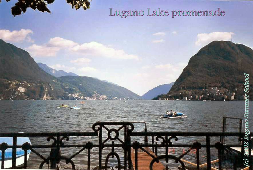 Lakshore promenade from Lugano-Paradiso towards the center