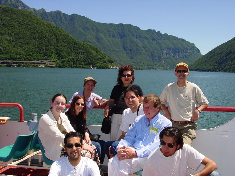 Celebrating Gina's birthday on Lake Lugano